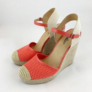 Lucky Brand Reandra Coral Espadrille Wedge 9M